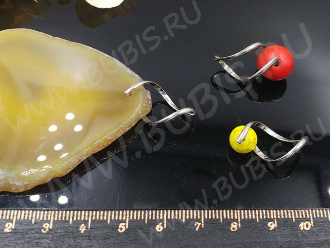 Держатель кулона 066 Фигурный для бусин 21*15*13мм цвет платины (Brass)