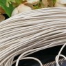 Купить Шнур кожаный 14 воловья кожа круглый 1,5мм белый перламутр (1м) с доставкой по России