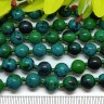 Купить Бусина округлая 8мм Хризоколла зелёно-голубая (камни) с доставкой по России