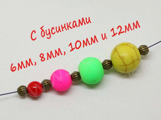 Бусина 093 биконус полосатый 4*3,8мм античная медь (литьё) (10шт.)