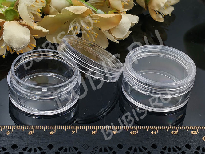 Контейнер для хранения 36 Круглый с винтовой крышкой 3*3*1,8см прозрачный (оргстекло)