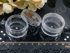 Контейнер для хранения 36 Круглый с винтовой крышкой 3*3*1,8см прозрачный (оргстекло)