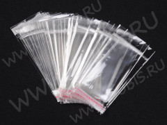 Пакет 38 с липким слоем 6*10,5см прозрачный (упаковка) (100шт.)