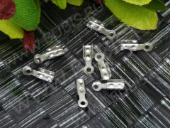 (СКИДКИ!!!) Зажимы №19 для шнура, резинки или ланки 8*2,5*1,8мм цвет платины (Iron) (100шт.)