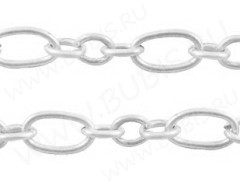 Цепочка I021 звенья 6*3,5 и 3,5*2,5мм серебристая (Iron) (50см)