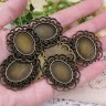 Подвеска-сеттинг Овал 08 (сеттинг 24-25*18мм) 40*35*1,9мм античная бронза (литьё) Купить Подвеска-сеттинг Овал 08 (сеттинг 24-25*18мм) 40*35*1,9мм античная бронза (литьё) с доставкой по России