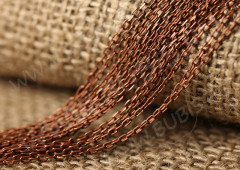 Цепочка C04 с простым плетением звено 3*1,7мм античная медь (Brass) (50см)