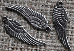 Подвеска Крыло 02 3D 30*9,5*1,1мм чёрный никель (литьё)