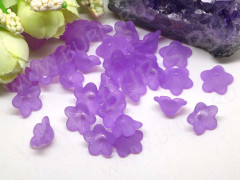 Бусина акрил Цветочек 03 матовый чашечка 12,5*12,5*6,2мм св.фиолетовый полупрозрачный (акрил) (10шт.)