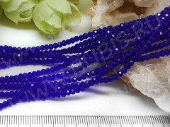 Бусина кристалл гранёный абакус 3*3*2мм сине-фиолетовый прозрачный (имитация Сваровски) (50шт.)