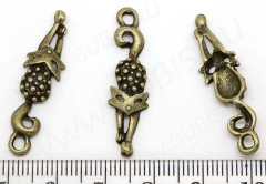 Подвеска Кошка 39 33*9*3,6мм античная бронза (литьё)