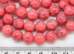 (ОПТ) Бусина округлая 10мм Говлит лососевый (камни) (НИТЬ)