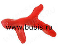 Подвеска "Веточка коралла" 30*22*6,5мм красная прозрачная (акрил)