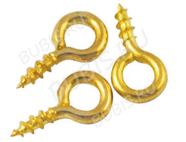 Штифт винтовой 02 толстый 8*4*1,3мм золотистый (Iron) (100шт.)