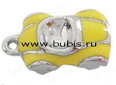 Подвеска Машинка 05 3D 19*10*5мм жёлтая (цветные подвески)