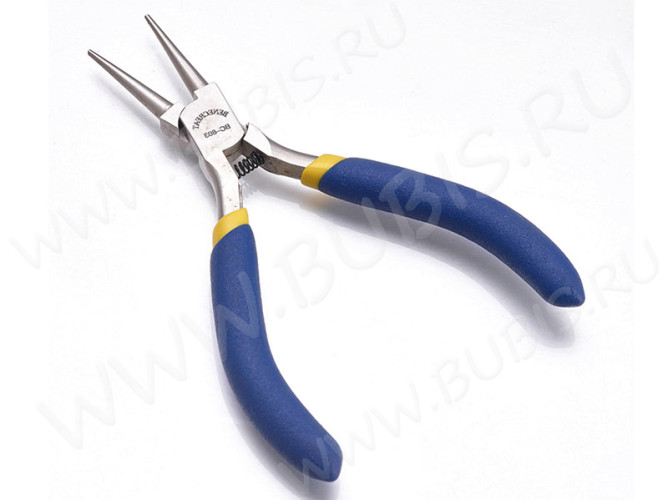 Круглогубцы 14 сине-жёлтые и цвет платины (инструменты для бижутерии)
