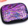 Купить Кабошон Фьюзинг 041 Прямоугольный 33*25*7,5мм Дихроик на черной основе Ярко-фиолетовый волнистый с доставкой по России