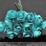 (СКИДКИ!!!) Цветок для декора 01 бумажный 70*10*10мм св.бирюзовый (декор) (12шт.) Купить (СКИДКИ!!!) Цветок для декора 01 бумажный 70*10*10мм св.бирюзовый (декор) (12шт.) с доставкой по России
