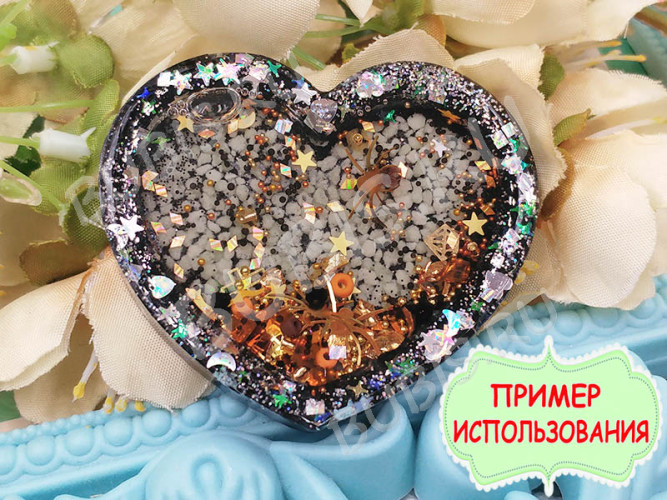 Бисер для проставок 07 1,5-2,5мм прозрачный с золотистой серединкой (стекло) (15г)