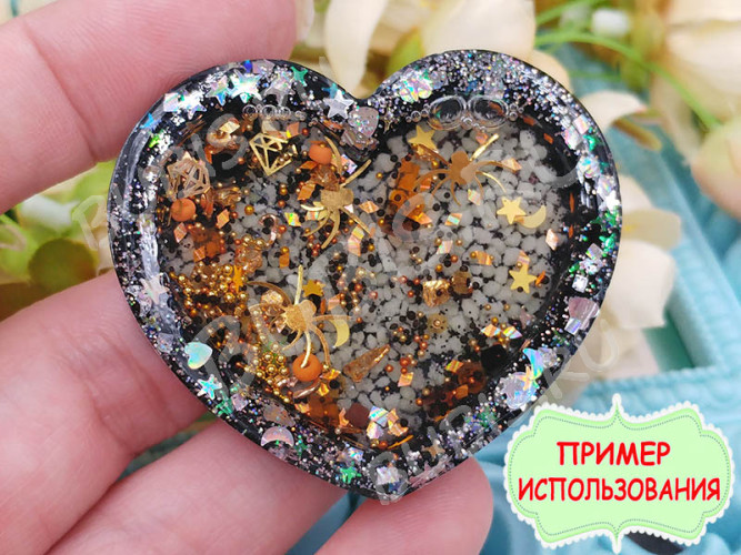 Бисер для проставок 07 1,5-2,5мм прозрачный с золотистой серединкой (стекло) (15г)