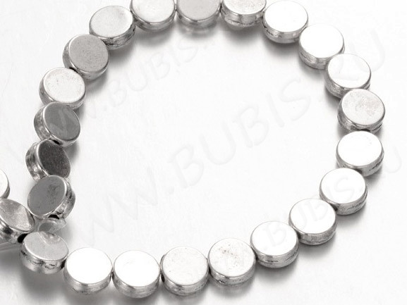 (СКИДКИ!!!) Бусина 208 Таблетка 7*7*2,6мм античное серебро (литьё) (10шт)