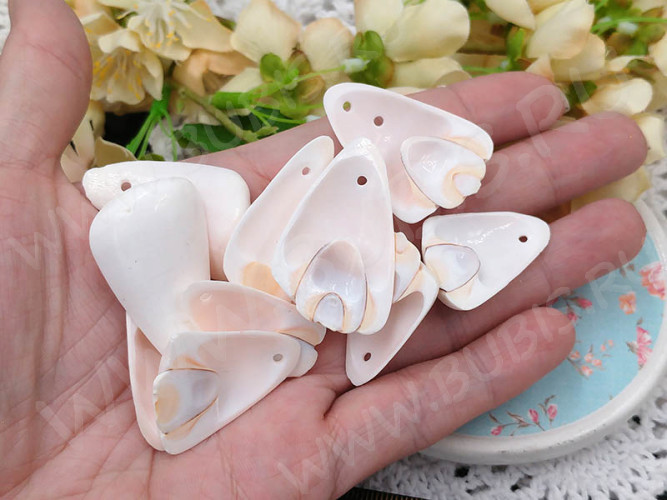 Кулон 1114 Ракушка срез рамка примерно 30-35*20-25*4-7мм натуральная розоватая (перламутр и ракушки)