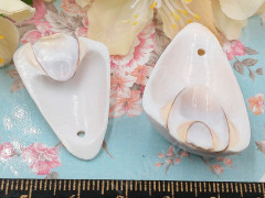 Кулон 1114 Ракушка срез рамка примерно 30-35*20-25*4-7мм натуральная розоватая (перламутр и ракушки)