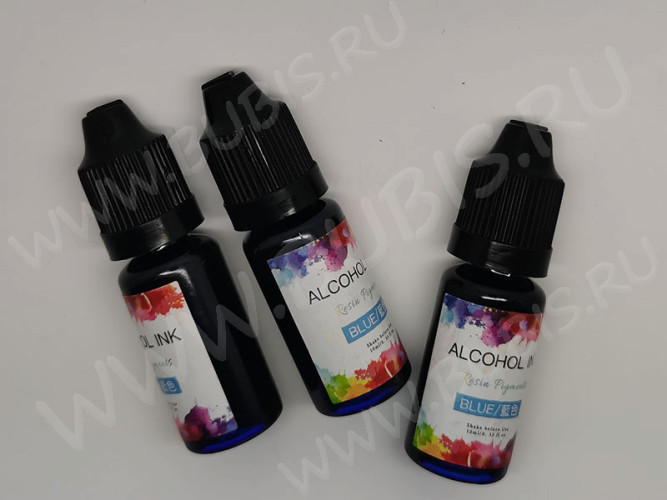 Краситель 02 Алкогольные чернила спиртовые Синий Blue (Alcohol Ink)(10мл)
