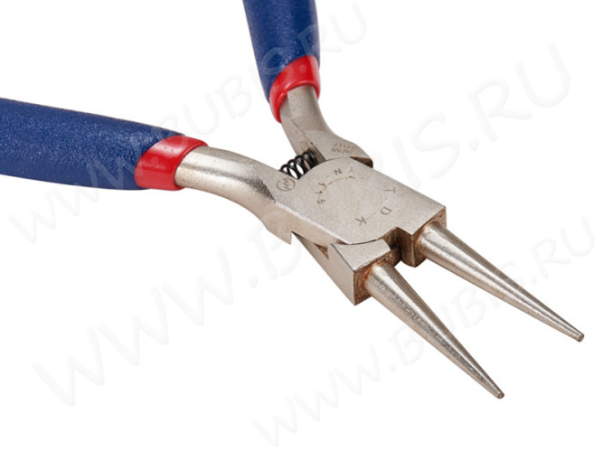 Круглогубцы 21 синие и цвет платины на блистере (инструменты для бижутерии)