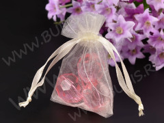 Мешочек органза 13 70*50мм АЙВОРИ без рисунка (упаковка для украшений) (10шт.)
