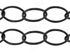 Цепочка I014 огромное овальное звено 18*12мм чёрный никель (Iron) (50см)