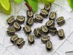 (СКИДКИ!!!) Бусина 021 Листики 7*5,5*5,5мм античная бронза (литьё) (10шт)