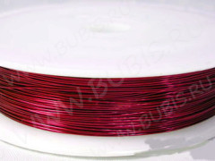 Проволока медная 05 толщина 0,5мм фуксия (Copper) (ок.9м)