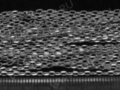 Цепочка C04 с простым плетением звено 3*1,7мм цвет платины (Brass) (50см)