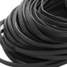 Купить Шнур кожаный 47 полоска двусторонний 10*2,5мм черный (1м) с доставкой по России