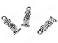Подвеска Мальчик 02 двусторонняя 18*7*1мм античное серебро (литьё)