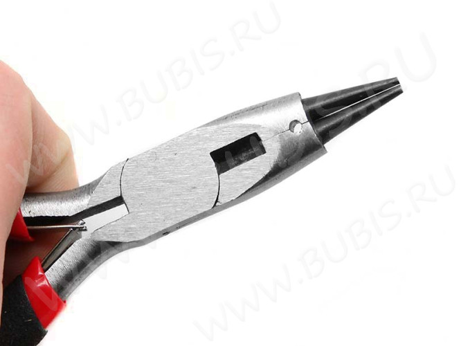 Круглогубцы 08 комбинированные 125мм с чёрными ручками (инструменты для бижутерии)