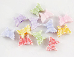 Бусина Бабочка 03 9,5*8*3мм микс непрозрачные (акрил) (30шт.)