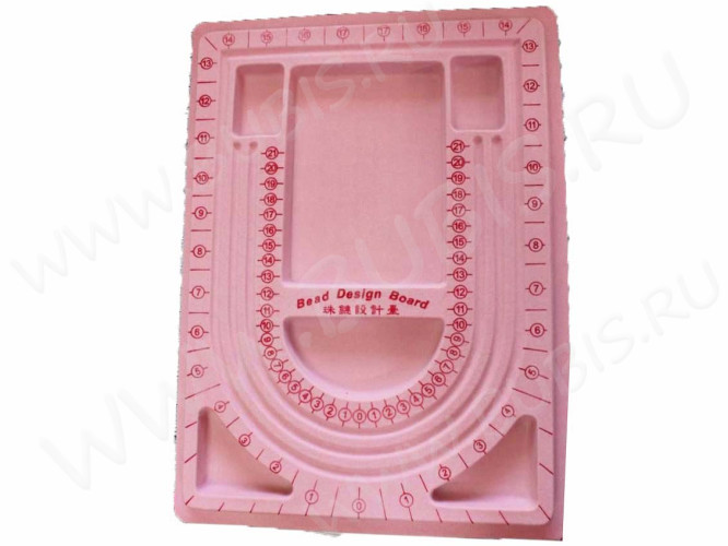 Сборочный столик 03 для создания украшений 33*24*1,5см розовый (инструменты для бижутерии)