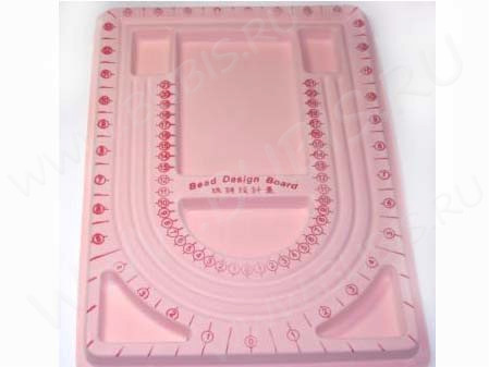 Сборочный столик 03 для создания украшений 33*24*1,5см розовый (инструменты для бижутерии)