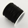 Купить Вощёный полиэстеровый шнур "корейский" 1мм черный (катушка 9м) с доставкой по России