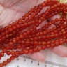 (ОПТ) Бусина округлая 4мм Сердолик оранжевый натуральный (камни) (НИТЬ) Купить (ОПТ) Бусина округлая 4мм Сердолик оранжевый натуральный (камни) (НИТЬ) с доставкой по России