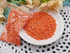 Бисер для проставок 08 1,5-2,5мм непрозрачный перламутровый т.персиковый (стекло) (15г)