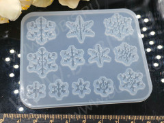 Молд 142 для эпоксидной смолы Снежинки 85*71*3,5мм (силикон)