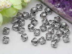 (СКИДКИ!!!) Бусина 098 Юла с кружочками 7*7*6мм античное серебро (литьё) (10шт.)