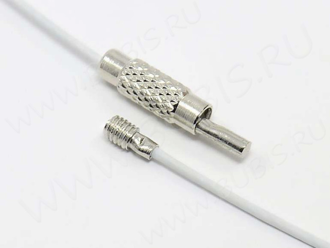 Чокер 03 из стальной проволоки с покрытием и винтовым замочком 2,7мм белый (примерно 45см)