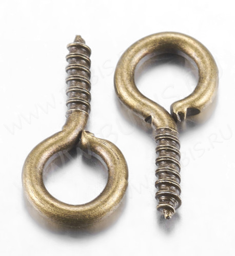 Штифт винтовой 13 толстый 13*6,5*1,6мм античная бронза (Iron) (20шт)