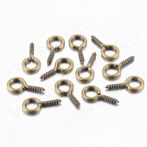 Штифт винтовой 13 толстый 13*6,5*1,6мм античная бронза (Iron) (20шт)