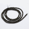 Купить (ОПТ) Бусина округлая ГРАНЁНАЯ "каменный бисер" 2мм Обсидиан (камни LUX) (НИТЬ) с доставкой по России
