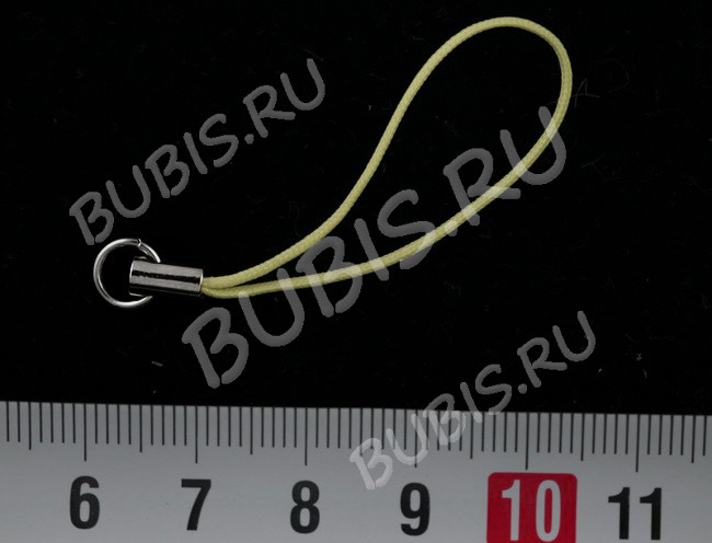 (СКИДКИ!!!) Шнурок для мобильного телефона 03 без карабина 45мм св.жёлтый (5ШТ.)